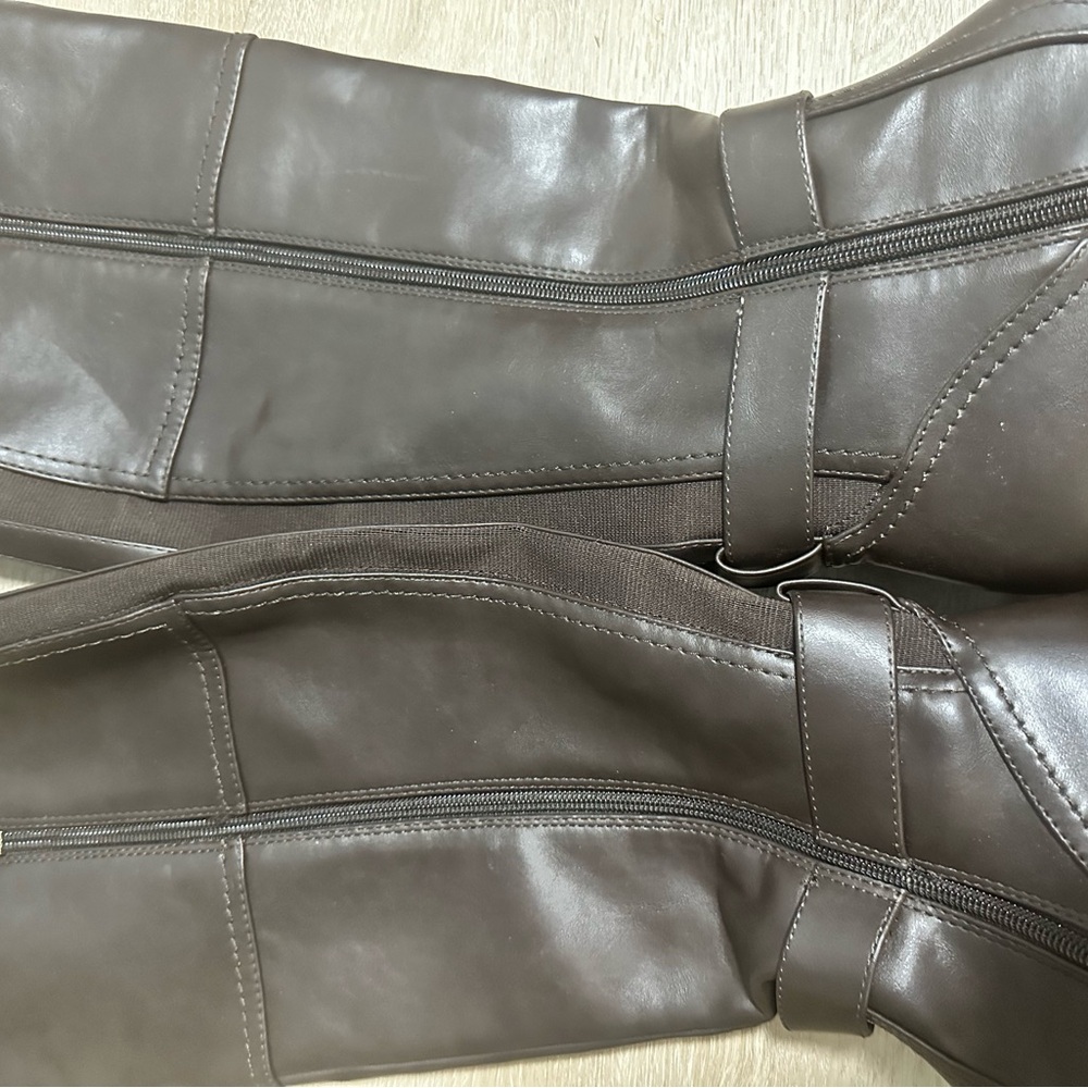 Tommy Hilfiger Brown Leather Riding Boots Women’s 10 - Picture 5 of 6